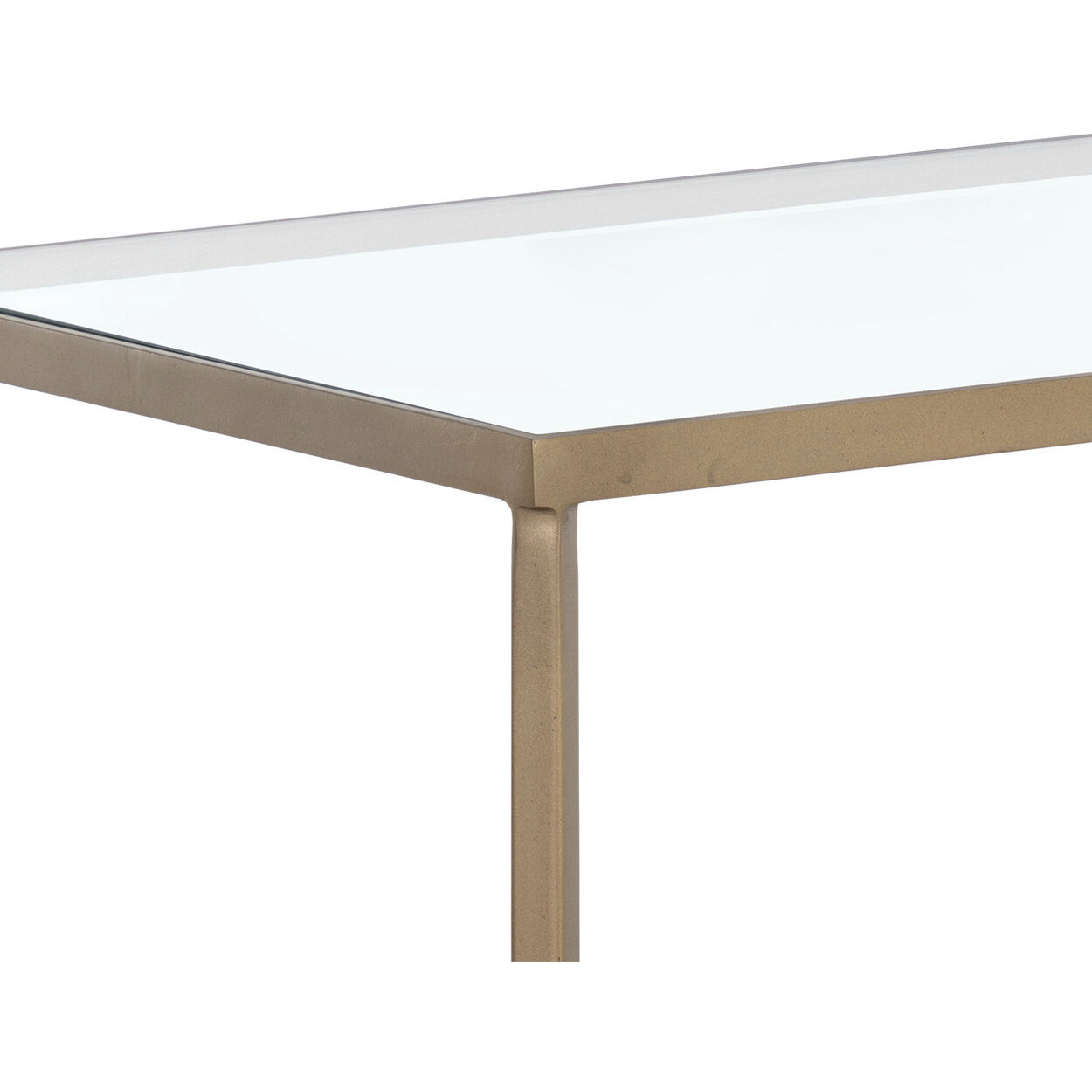 Kessler 28 X 24 inch Clear / Antique Gold Side Table